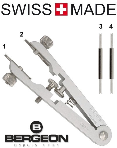 Bergeon 6825-VAR watch band tool / spring bar plier - watch tool